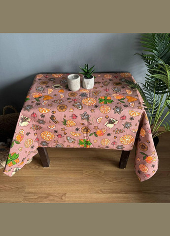 Скатерть Апельсинки рогожка 150 х 180 см Оранжевая No Brand (302815283)