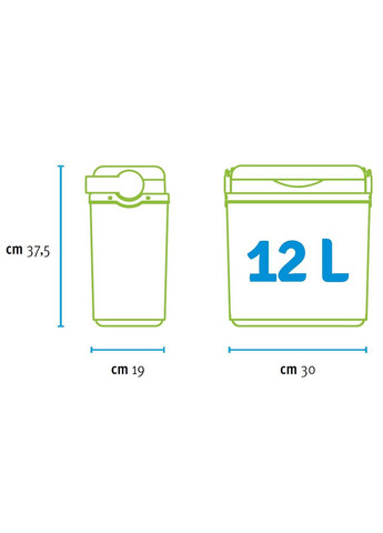 Ізотермічний контейнер Adriatic 12 л сірий із салатовим термобоксом для їжі та напоїв з термоізоляцією ProDobro (367266425)