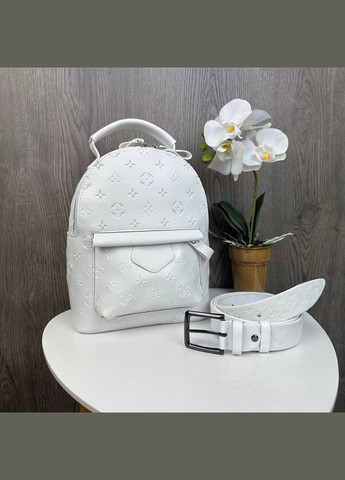 НАБОР! Жіночий мінірюкзачок стиль Луї Вітон + шкіряний ремінь поясний. Рюкзак прогулянковий маленький No Brand (334730140)