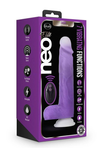 Вібратор реалістичний на присосці, з дистанційним пультом керування Neo Elite Encore фіолетовий Blush (303903072)
