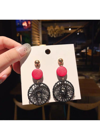 Модні сережки в етнічному стилі «Ethnic» (чорно-червоний) China (366874407)