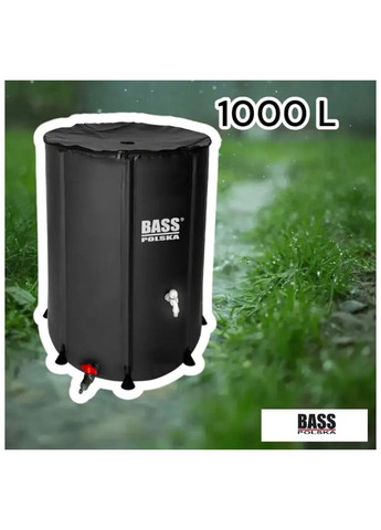 Бочка для дождевой воды 1000 литров Bass Polska, черная | Складная бочка садовая | Мягкая емкость для воды No Brand Bass Polska BH 80000 (345707496)