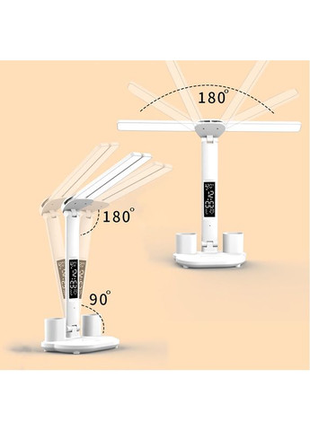 Лампа LED настільна подвійна годинник RA95+ 3000-6000К USB TBD0603531404 Puluz (351432102)