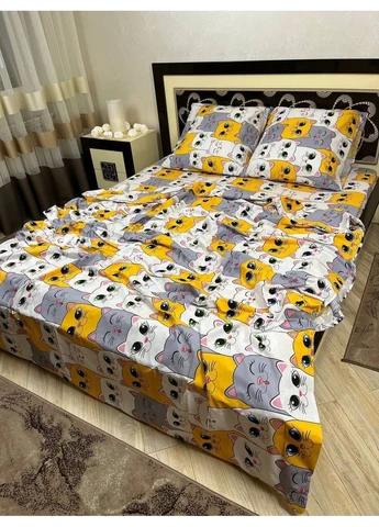Євро простирадло на резинці 160х200х20 бязь Premium No Brand (393640831)