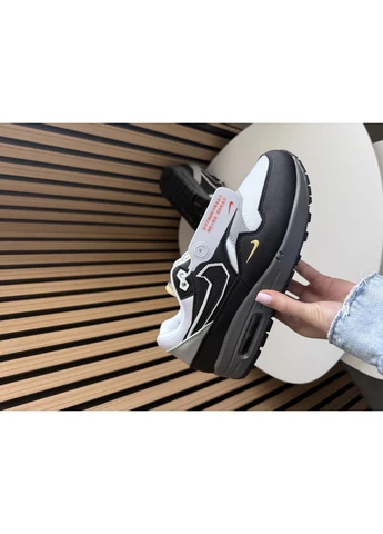 Чорні кросівки чоловічі nike air max 1 big head mode | найк еір макс 1 чорні демісезон No Brand