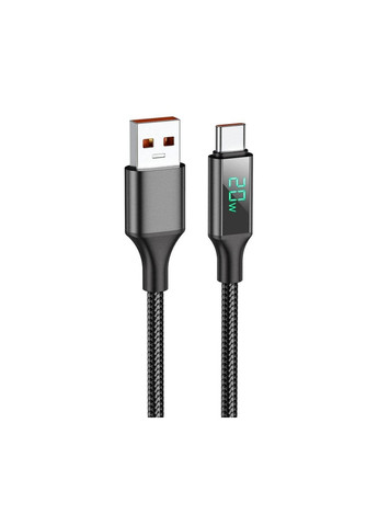 USBкабель BU32 з дисплеєм Type-C 3 A 1.2m чорний Borofone (293346374)