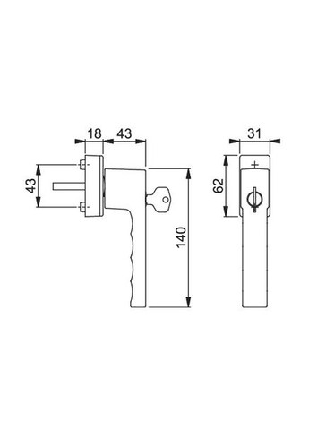 Віконна ручка Toulon Secu100 + Secustik с фіксатором-ключем Hoppe (338256033)