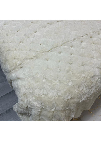Стильне покривало молочного кольору "Luxury Fur" з 3D-Ворсом, Євро 200х230 см– миттєвий затишок та стиль! No Brand (368565102)