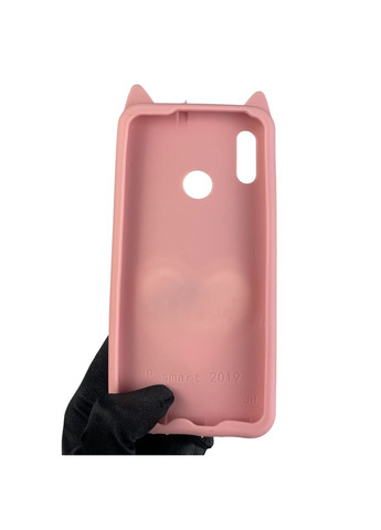 Чехол для Honor 10 Lite детский 3д в форме котика переливашка сердечко на хуавей хонор 10 лайт пудровый Huawei (366018705)