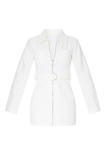 Молочна джинсова сукня молочна btg-0118 PrettyLittleThing