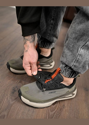 Оливковые (хаки) летние стильные мужские кроссовки salomon хаки Freedom