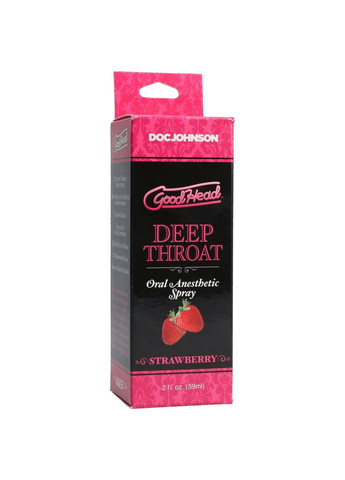 Спрей для мінету Doc Johnson GoodHead DeepThroat Spray - Sweet Strawberry 59 мл для глибокого мінету No Brand (303896274)
