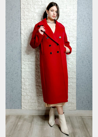 Красное зимнее Пальто двубортное H&M