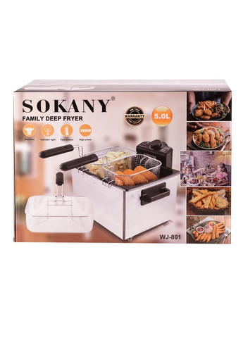 Фритюрниця Sokany WJ801 електрична на 5 літрів, професійна Jooki (360920836)