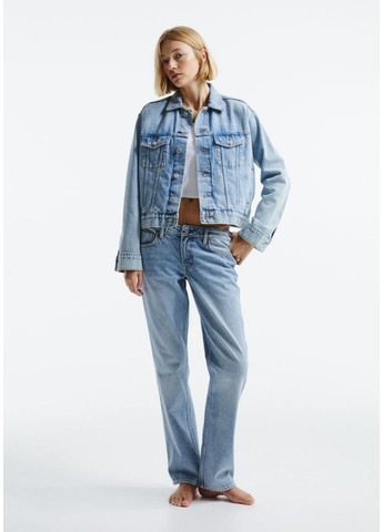 Женские прямые джинсы Н&М (56818) W34 Голубые H&M - (286425627)