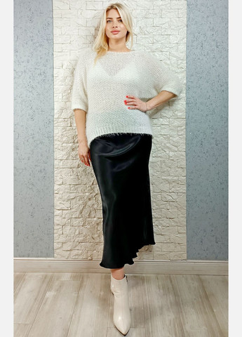 Черная коктейльный, кэжуал, повседневная однотонная юбка di classe а-силуэта (трапеция)