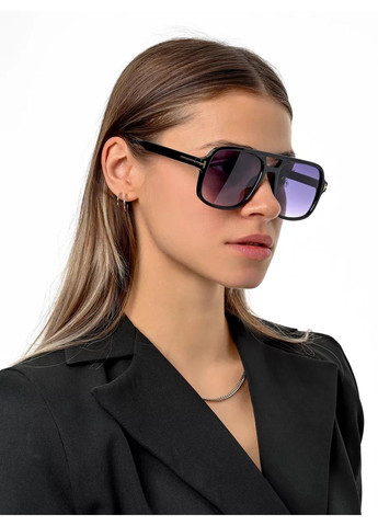 Окуляри сонцезахисні авіатор Smoke TF градієнт чорні No Brand (361678724)