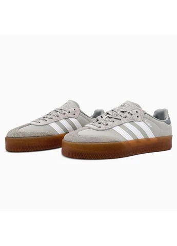 КРОССОВКИ ЖЕНСКИЕ ADIDAS SAMBA PLATFORM GREY АДИДАС САМБА СЕРЫЕ No Brand серые демисезоны (391018515)
