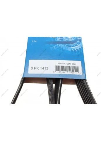 Ремень п-клиновой 6pk1413 (пр-во) 1 987 947 980 Bosch (366167192)
