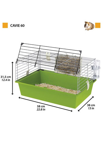 Клітка для гризунів та морських свинок Cavie 60 58 х 38 х 31.5 см 57012411 Ferplast (282627100)