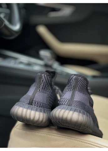 Чорні літні кросівки adidas yeezy boost 350 black v3 адідас ізі буст No Brand