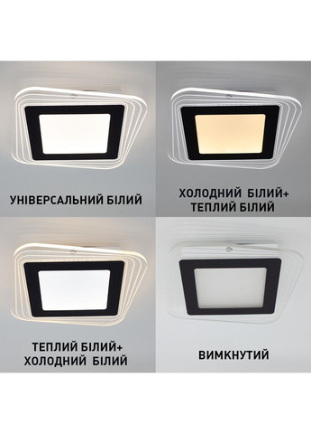 Светильник управляемый светодиодный PLAZA S 30 Вт 290х290х45 мм Черный ESLLSE (365446792)