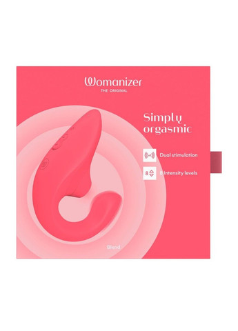 Вагінально-кліторальний стимулятор Blend Vibrant Rose, вібрація + вакуум, 2 мотори Womanizer (335394831)