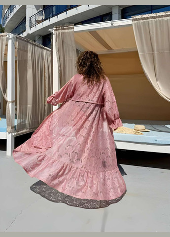 Жіночі літня ніжна легка гіпюрова мереживна пляжна накидка парео туніка синя Україна (345557349)