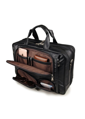 Многофункциональный портфель на три отделения из натуральной кожи JD7289A John McDee (298684593)