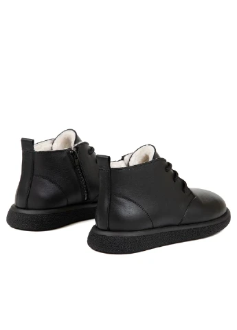 MORI-S • Черевики анатомічні чорні шкіряні на вовні CHARME shoes (397398555)
