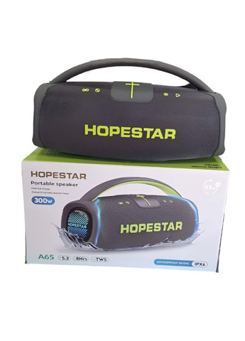 Бездротова акустика Bluetooth 300 Вт мікрофон 30000 мАг чорний (2390000016) Hopestar A65 (341089761)