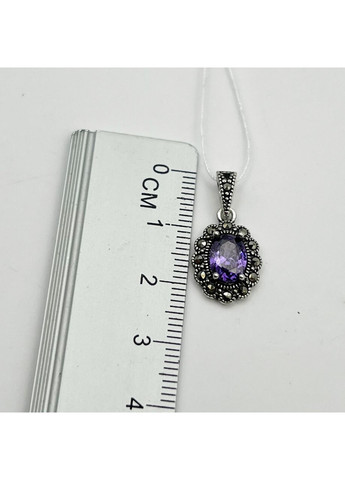 Кулон срібний з аметистом та марказитом 1,93 г No Brand (369736555)