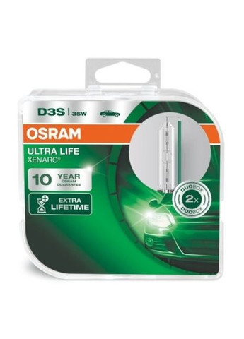 Комплект ксеноновых ламп 66340 UltraLife Xenarc D3S 85V 35W PK32d-5 HardDuopet Osram (360561725)