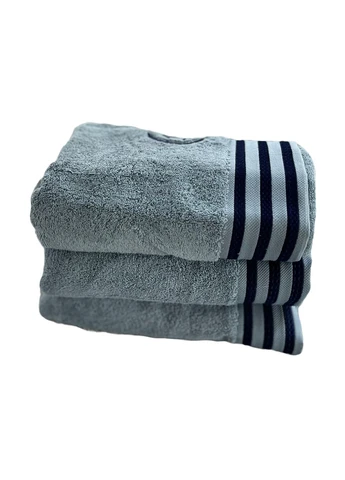 Набор полотенец Delon blue/navy 30*50;50*100;70*140 Maison D'or логотип темно-голубой