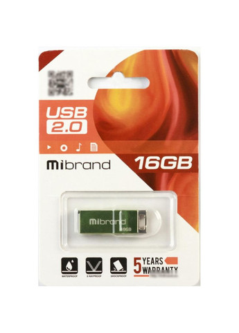 USB флеш накопичувач (MI2.0/CH16U6LG) Mibrand 16gb сhameleon light green usb 2.0 (268142389)