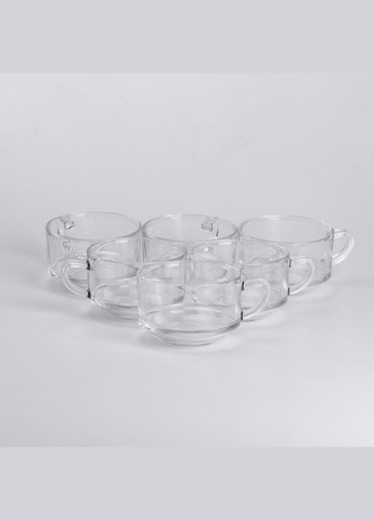 Набір чашок 6 шт для чаю та кави по 270 мл скляні прозорі HP-YH-69 Yiwu (322654087)