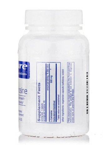Карнозин (L-Carnosine) 60 капсул Pure Encapsulations (361115596)