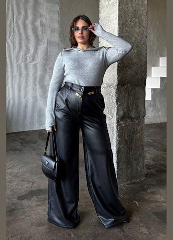 Брюки черного цвета без ремня Jadone Fashion (308284257)