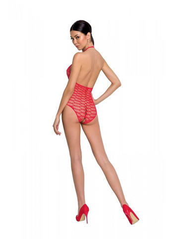 Бодистокинг в крупную сетку BS087 red, открытая спина, халтер, с доступом Passion (297573393)