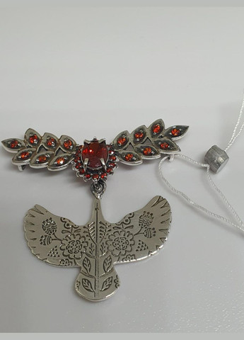 Кулон Дукач серебряный 925 пробы птичка горлица, голубка, вышиванка No Brand (333342733)