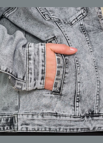 Серый женский пиджак lj a373 Alenka Plus - демисезонный