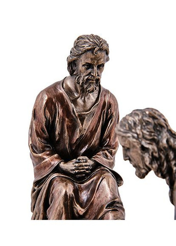 Статуэтка религиозная Иисус с учеником 21 см 1907279 бронзовое покрытие Veronese (346534787)