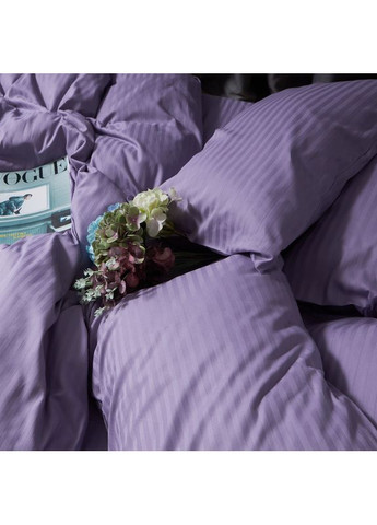 Комплект постільної білизни Satin Stripe «» Полуторний Євро 160х220 наволочки 2х40х60 (MS-820008700) Moon&Star Soft Lilac (356115350)