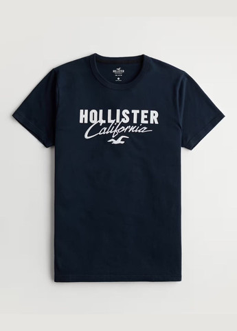 Темно-синя футболка hc9615 Hollister