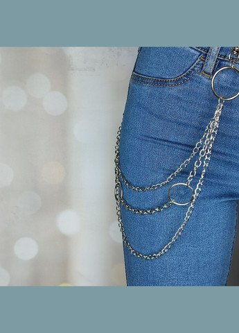 Тройная цепочка с кольцами на джинсы, штаны, брюки, юбку, одежду SureGeek (316089542)