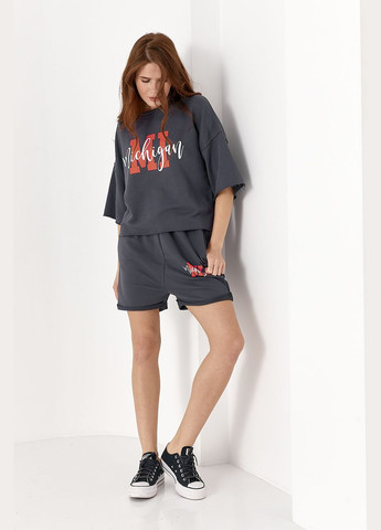 Спортивний костюм з принтом Michigan - темно-сірий колір Lurex (335077240)