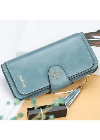 Кошелек женский N2341, 19х10х3см, Бирюзовый / Вместительный кошелек-клатч / Женское портмоне Baellerry (375030577)