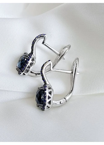 Серьги белое золото с топазами и цирконием SOVA 2191068102-4с SOVA jewelry house (354700208)