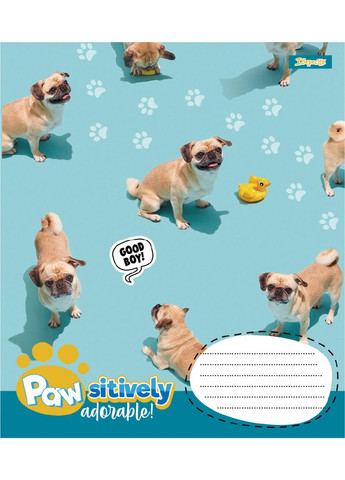 Набір зошитів шкільних 1Bересня А5/12 клітинка Pawsitively 25 шт (768235) 1 Вересня (352167301)