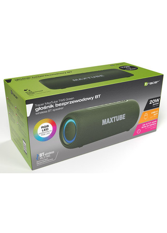 Bluetooth колонка MaxTube TWS Green 20W (TRAGLO47359) Tracer (346528919)